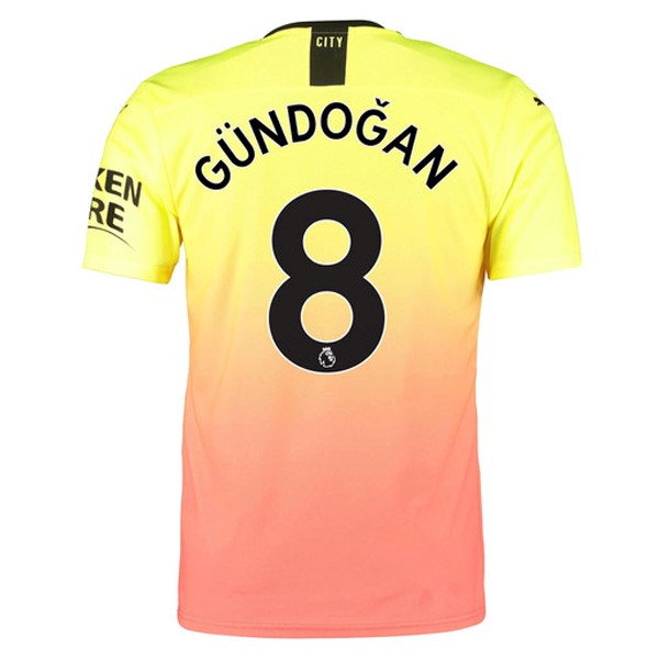 Camiseta Manchester City NO.8 Gundogan 3ª Kit 2019 2020 Naranja